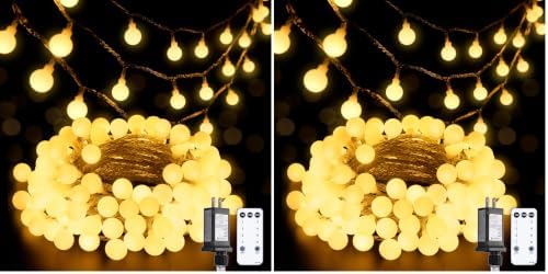 100 LED Globe String Lights Indoor Bedroom, 33ft Classroom Lights (Pack of 2)