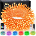 100 LED Orange and Purple Color Changing Halloween String Lights