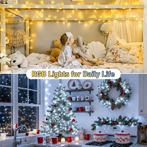 100 LED Orange and Purple Color Changing Halloween String Lights, alternate view 3