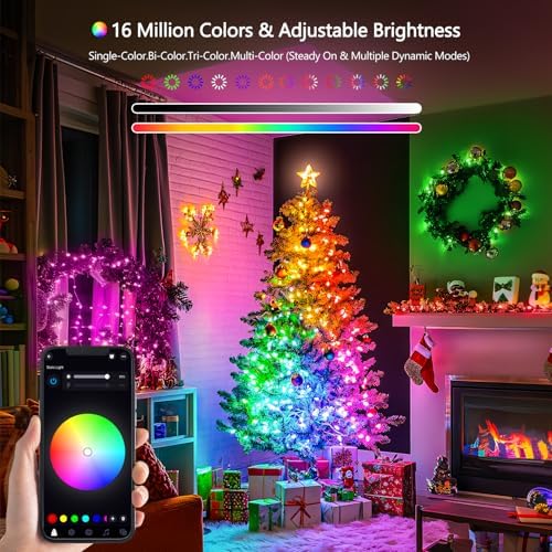 100 LED Orange and Purple Color Changing Halloween String Lights, alternate view 5