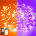 100 LED Orange & Purple Halloween Lights Plug in