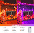 100 LED Orange & Purple Halloween Lights Plug in, alternate view 3