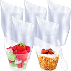 100 Pack 5 Oz Clear Clear Plastic Dessert Cups in 5 oz in Clear