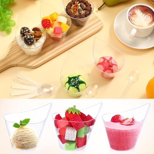100 Pack 5 Oz Clear Clear Plastic Dessert Cups in 5 oz in Clear, alternate view 5