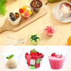 100 Pack 5 Oz Clear Clear Plastic Dessert Cups in 5 oz in Clear, alternate view 5