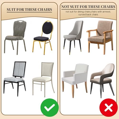 100 Pack Chair Covers for Dining Chairs, Polyester Spandex Chair Cover Stretch Slipcovers for Banquet, Wedding, alternate