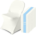 100 Pack Chair Covers for Folding Chairs, Polyester Spandex Chair Cover Stretch Slipcovers for Banquet, Wedding