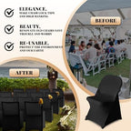 100 Pack Chair Covers for Folding Chairs, Polyester Spandex Chair Cover Stretch Slipcovers for Banquet, Wedding, alternate