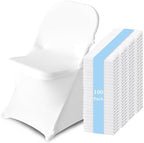 100 Pack Chair Covers for Folding Chairs, Polyester Spandex Chair Cover Stretch Slipcovers for Banquet, Wedding
