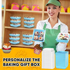 100 Pack Charcuterie Boxes with Clear Lids 5 Inch Cookie Box, Blue in Blue, alternate view 4