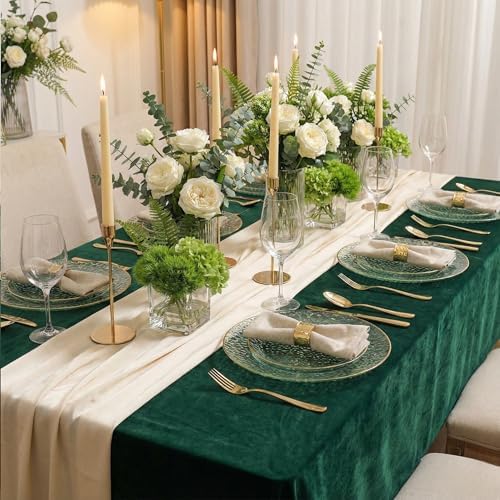 100 Pack Green Plastic Plates - 6 Inch Hammered With Gold Rim, Sturdy, Durable And Extra Heavy duty Green, alternate view 3