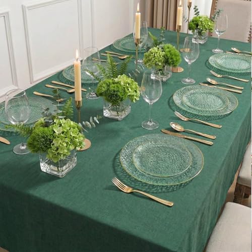 100 Pack Green Plastic Plates - 6 Inch Hammered With Gold Rim, Sturdy, Durable And Extra Heavy duty Green, alternate view 5