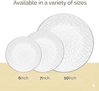 100 Pack Silver Plastic Plates - 6 Inch Hammered Silver Rimmed Sturdy, Durable And Extra Heavy duty Silver, alternate view 4