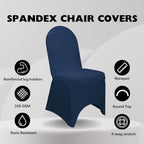 100 Pack Stretch Spandex Banquet Chair Covers - Navy Blue, Wedding Slip Covers, Premium Quality Chair Cover in, alternate