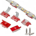 100 Pack Strip Light Clips LED Strip Light Mounting Clip for 8-10mm IP20/65