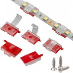 100 Pack Strip Light Clips LED Strip Light Mounting Clip for 8-10mm IP20/65