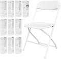 100 Pack White Folding Chairs for School Events Wedding Party Picnic