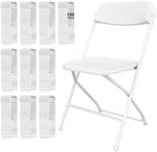 100 Pack White Folding Chairs for School Events Wedding Party Picnic