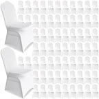 100 Pack White Universal Fitted Spandex Chair Covers | Stretch & Washable Upgraded Chair Slipcovers, Ideal for, alternate