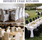100 Pack White Universal Fitted Spandex Chair Covers | Stretch & Washable Upgraded Chair Slipcovers, Ideal for, alternate