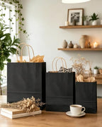 100-Packs Black Paper Gift Bags with Handles Bulk Assorted Sizes(33pcs Large 13", 33pcs Medium 11", 34pcs Small, alternate