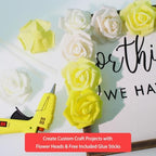 100 Pcs 3 in Large Artificial Rose Head Bulk (4-Tone Yellow Ivory), alternate view 5