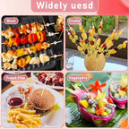 100 Pcs 6 Inch Long Pink Pearl Skewers Cocktail Picks, Party Favors in Pink, alternate view 5