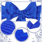 100 Pcs Chair Covers Set, White, Royal Blue in Royal Blue, alternate view 5