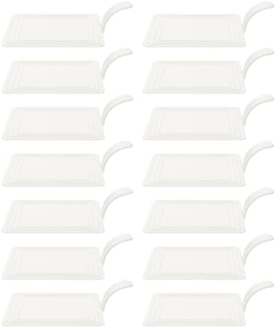 100 Pcs Mini Square Cake Boards, 3.74 x 2.95 Inch White Dessert Bases for Mousse Cakes, Pastries, Cupcakes and