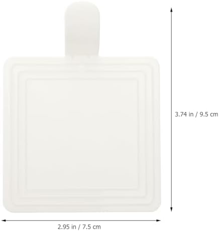 100 Pcs Mini Square Cake Boards, 3.74 x 2.95 Inch White Dessert Bases for Mousse Cakes, Pastries, Cupcakes and, alternate