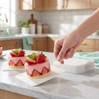 100 Pcs Mini Square Cake Boards, 3.74 x 2.95 Inch White Dessert Bases for Mousse Cakes, Pastries, Cupcakes and, alternate