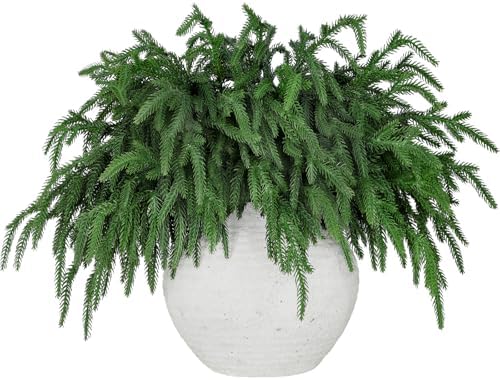 100 Pcs Realistic Christmas Pine Branches Natural Droopy Soft Bendable