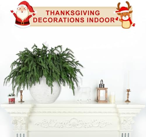 100 Pcs Realistic Christmas Pine Branches Natural Droopy Soft Bendable, alternate view 6