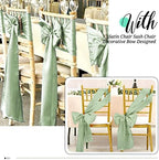 100 Pcs Sage Green Satin Chair Sashes Ties, 7×108inch in 7×108inch, alternate view 4