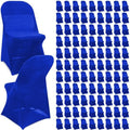 100 Pcs Spandex Chair Covers Bulk for Wedding Banquet, Blue in Blue