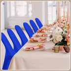 100 Pcs Spandex Chair Covers Bulk for Wedding Banquet, Blue in Blue, alternate view 2