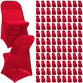 100 Pcs Spandex Chair Covers Bulk for Wedding Banquet, Red in Red