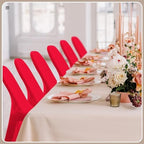 100 Pcs Spandex Chair Covers Bulk for Wedding Banquet, Red in Red, alternate view 2