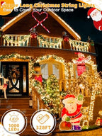 1000 LED 328 FT Christmas Lights, Waterproof Outdoor String With Remote and Timer, 8 Modes Dimmable, Fairy, alternate view 2
