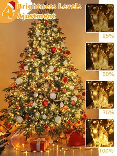 1000 LED 328 FT Christmas Lights, Waterproof Outdoor String With Remote and Timer, 8 Modes Dimmable, Fairy, alternate view 6