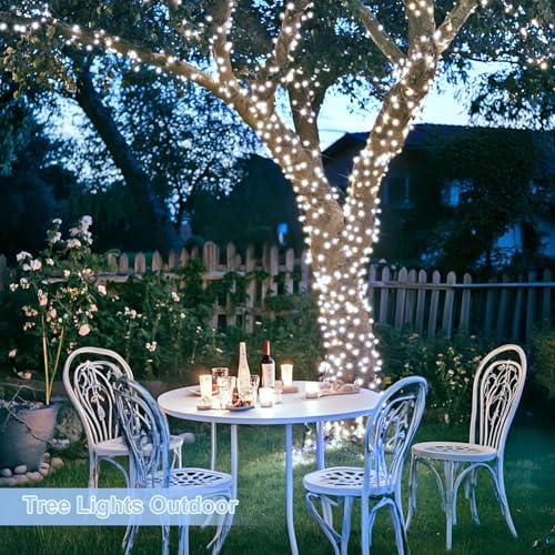 1000 LED White Christmas String Lights Outdoor with Remote, alternate view 3