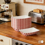 1000 Pack 2lb Red White Checkered Paper Food Trays, 1000 Pack Bulk - Commercial Heavy Duty Grease Resistant, alternate view 7