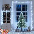 100ft 200 LED White Globe String Lights Indoor Outdoor Waterproof, alternate view 2