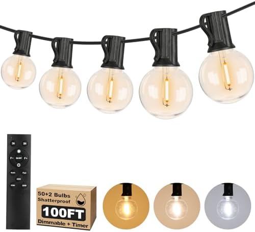 100FT 3 Color in 1 LED String Lights Outdoor Waterproof with Remote