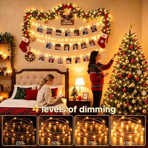 100FT 300LED Outdoor Fairy Lights Plug in Warm White Christmas Decor, alternate view 3