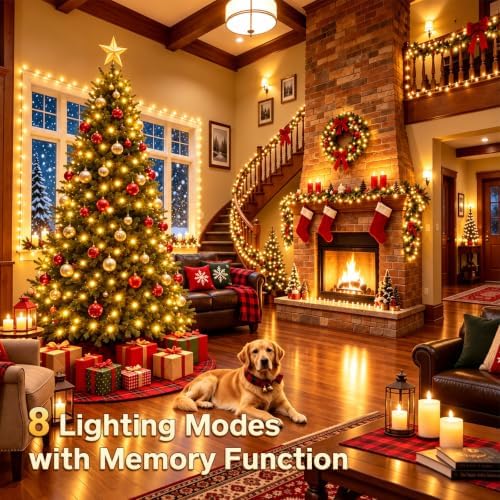100FT 300LED Outdoor Fairy Lights Plug in Warm White Christmas Decor, alternate view 4