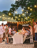 100FT(4x25FT) Outdoor String Lights, Patio Lights with 40+4 LED Dimmable Waterproof Linkable ST38 Edison Bulbs, alternate
