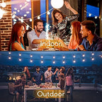 100FT LED Outdoor String Lights Patio Light with 52 Shatterproof G40 Dimmable Globe Bulb, 2-Pack 50FT Waterproof, alternate