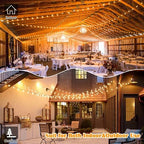 100ft Outdoor G40 LED Globe String Lights Dimmable Waterproof Shatterproof Light Strings with 52 Bulbs, alternate view 6