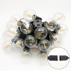 100FT Outdoor Patio Black String Lights with 52 Shatterproof G40 LED Clear Globe Bulbs for Indoor/Outdoor, alternate view 6